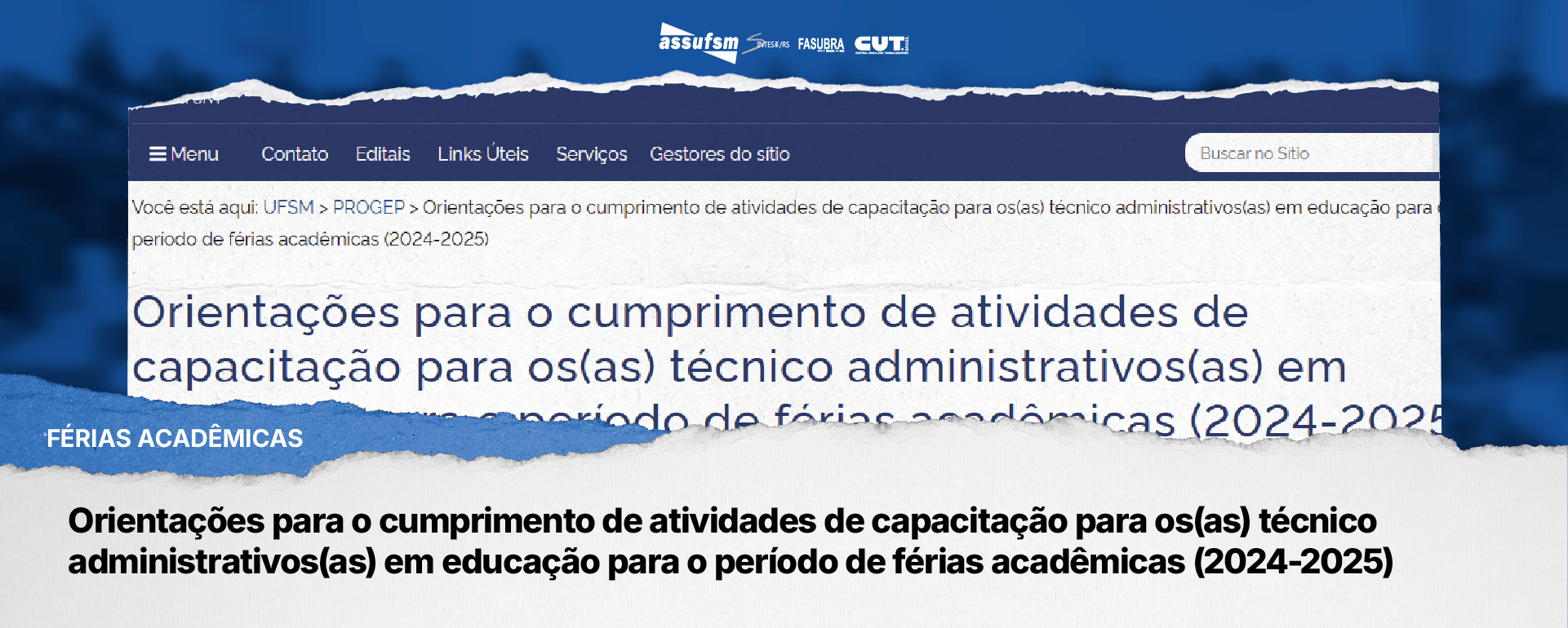 Orientações para o cumprimento de atividades de capacitação para os(as) técnico administrativos(as) em educação para o período de férias acadêmicas (2024-2025)