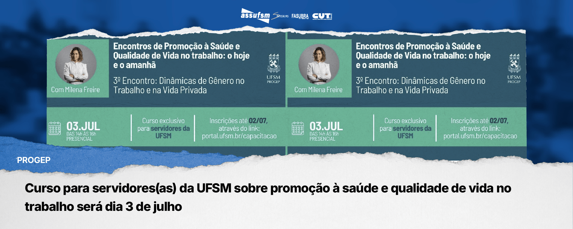 PROGEP Informa: Curso para servidores(as) da UFSM sobre promoção à saúde e qualidade de vida no trabalho será dia 3 de julho