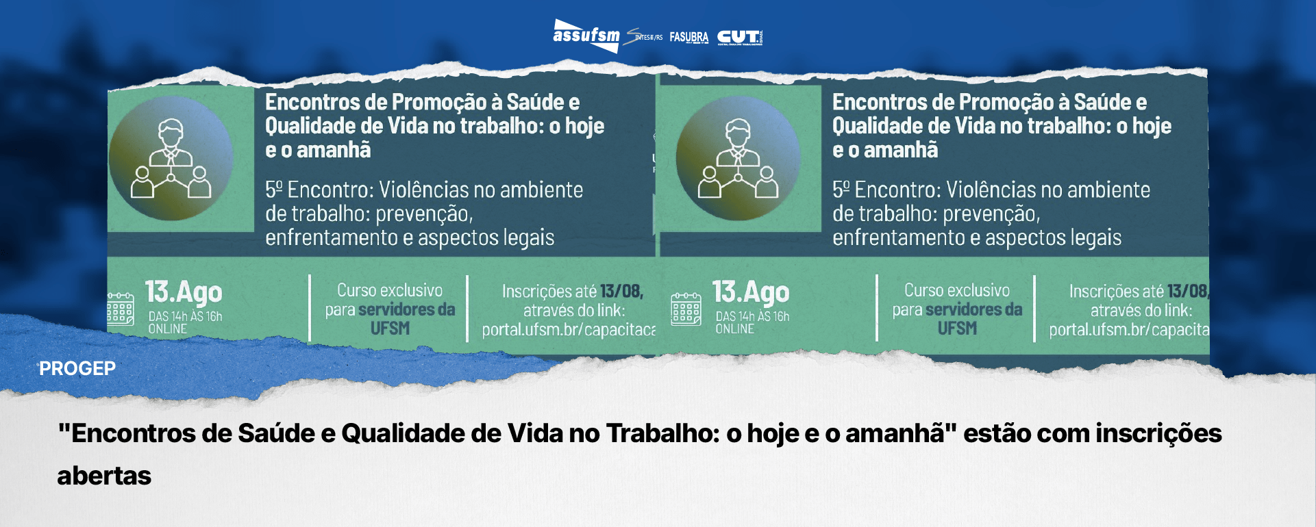 “Encontros de Saúde e Qualidade de Vida no Trabalho: o hoje e o amanhã” estão com inscrições abertas
