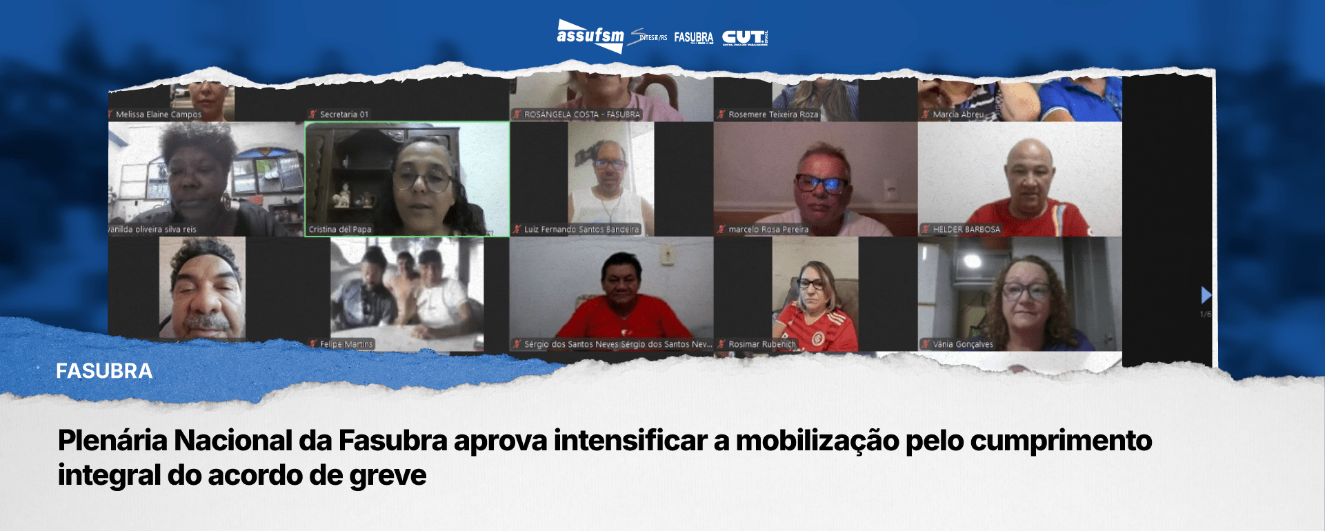 Plenária Nacional da Fasubra aprova intensificar a mobilização pelo cumprimento integral do acordo de greve