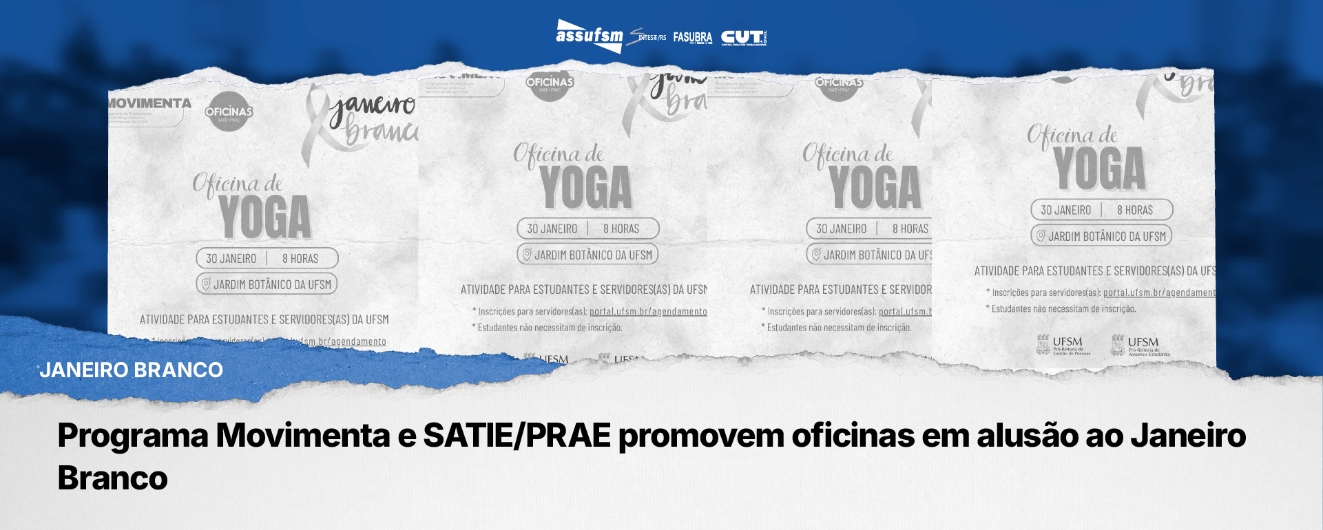 Programa Movimenta e SATIE/PRAE promovem oficinas em alusão ao Janeiro Branco