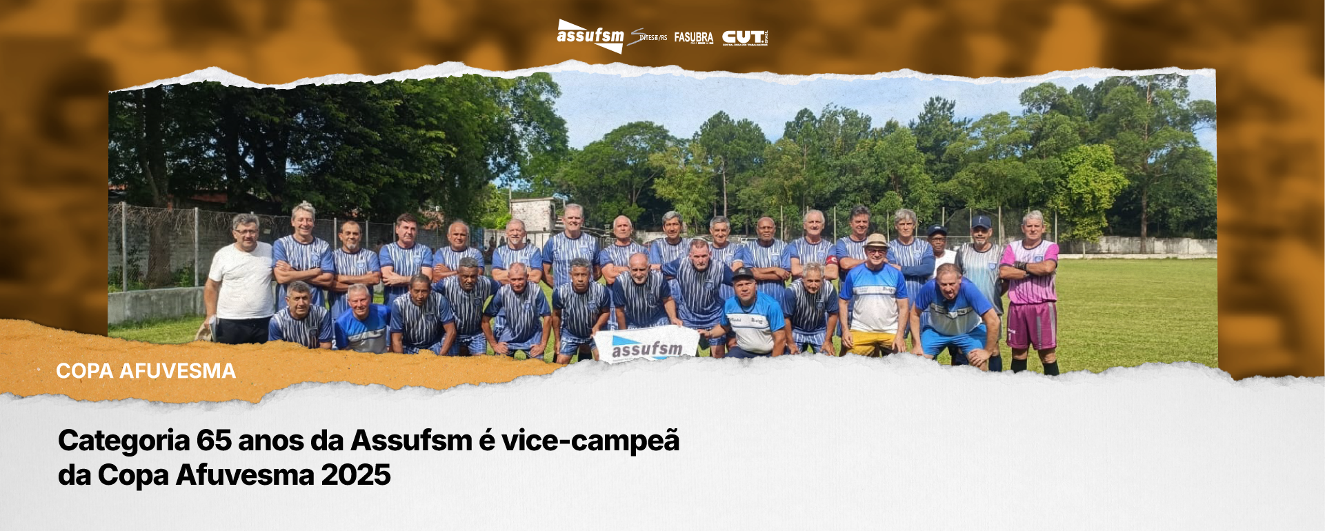 Categoria 65 anos da Assufsm é vice-campeã  da Copa Afuvesma 2025