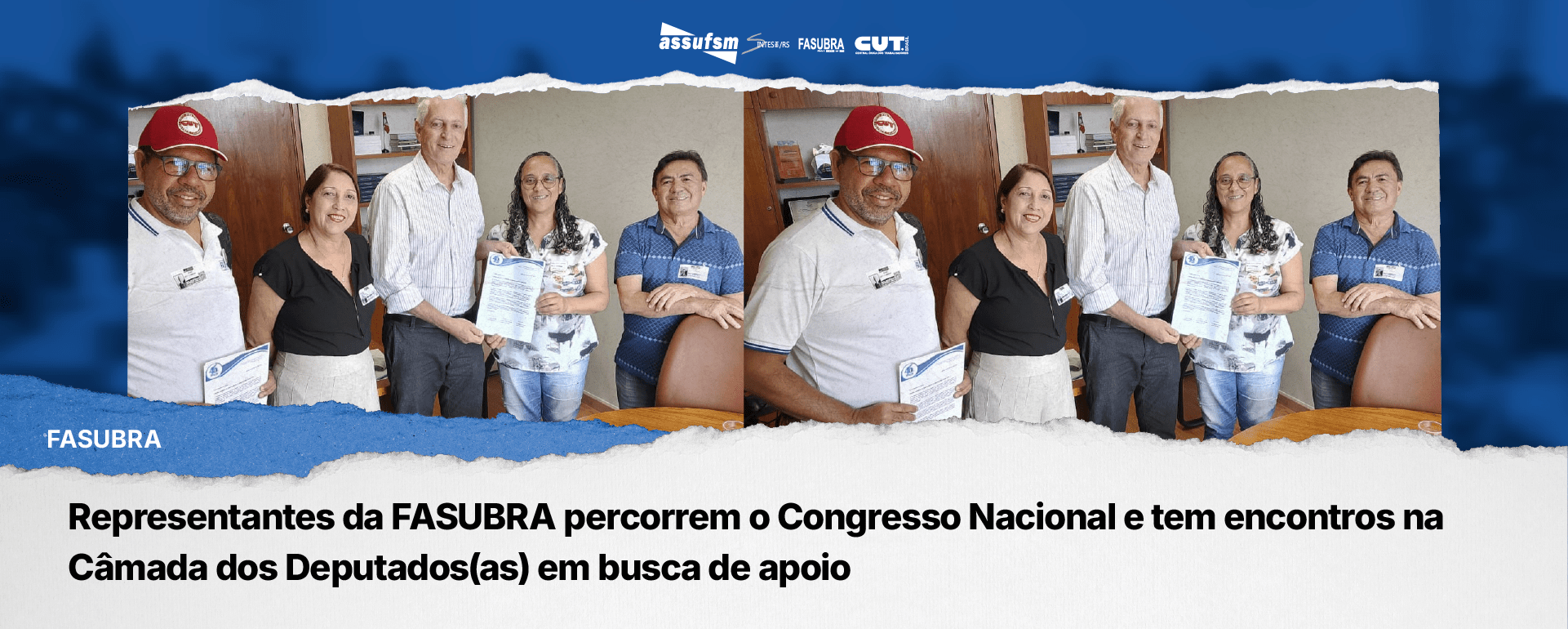 Representantes da FASUBRA percorrem o Congresso Nacional e tem encontros na Câmada dos Deputados(as) em busca de apoio