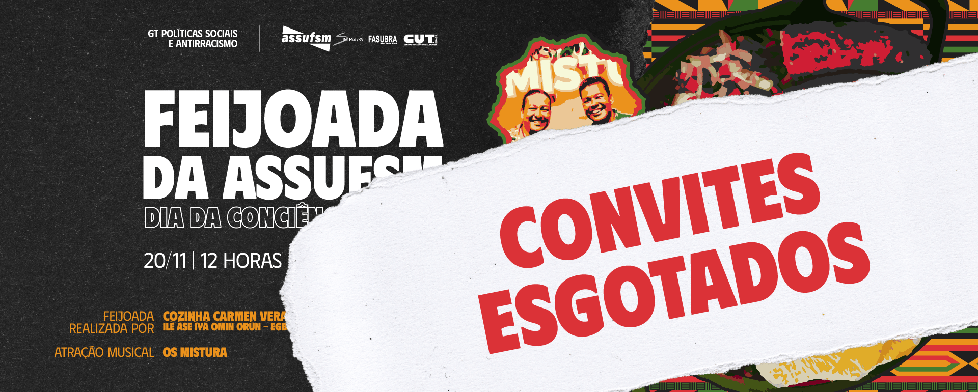 Convites para a Feijoada da Assufsm estão esgotados