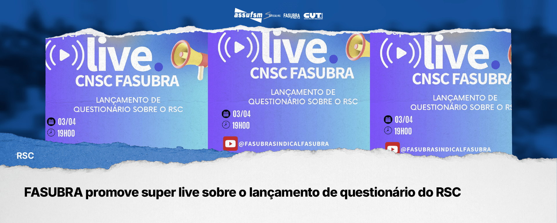 FASUBRA promove super live sobre o lançamento de questionário do RSC