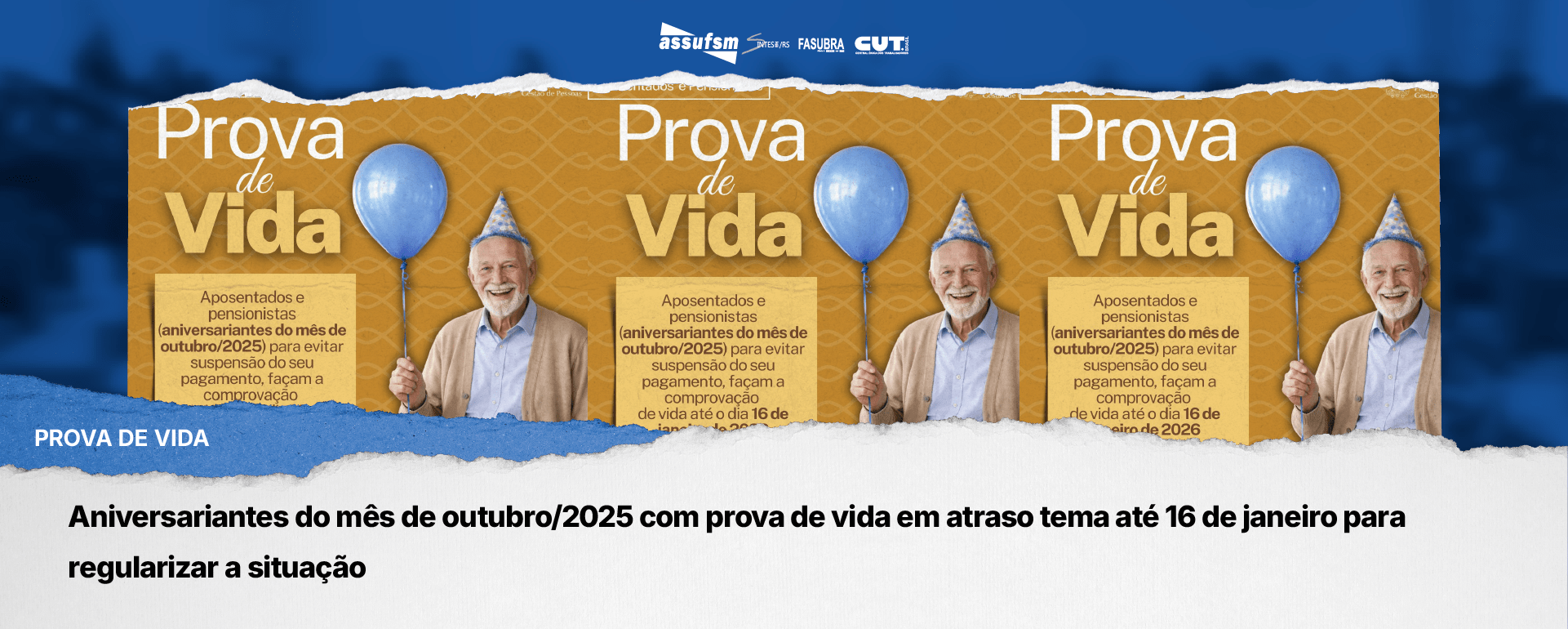 PROGEP Informa: Aniversariantes do mês de outubro/2025 com prova de vida em atraso tema até 16 de janeiro para regularizar a situação