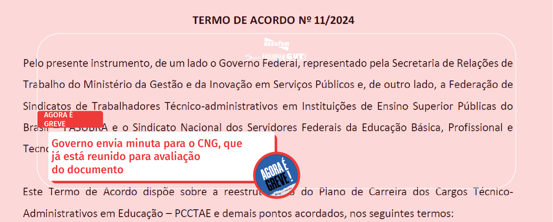 Governo envia minuta para o CNG, que já está reunido para avaliação do documento