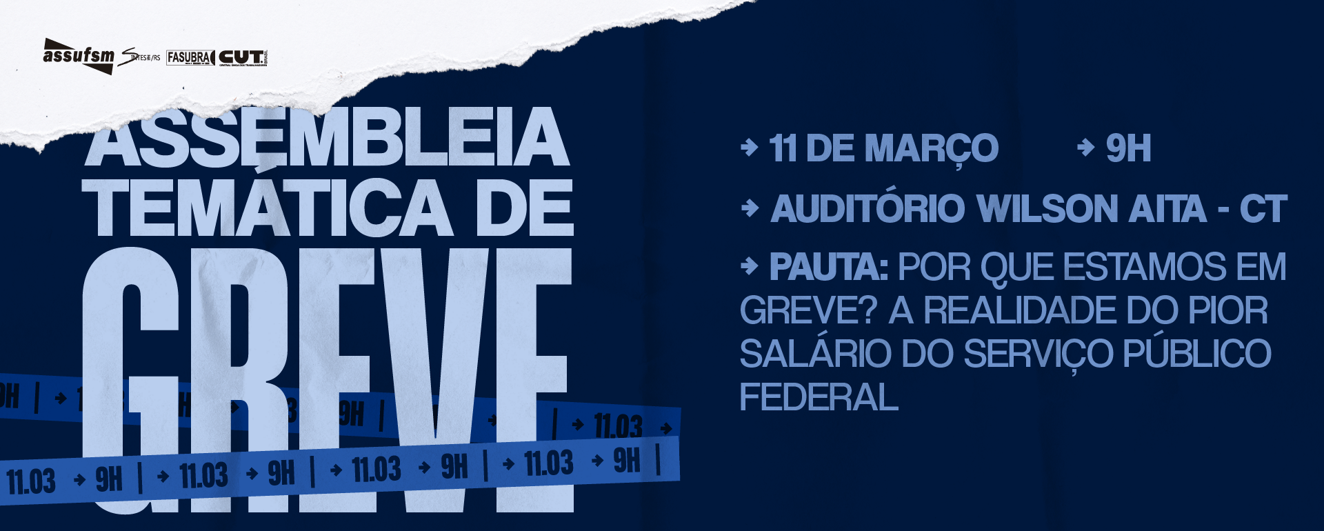 AGORA É GREVE: Assembleia Temática de Greve acontece na próxima quarta (11), no Centro de Tecnologia