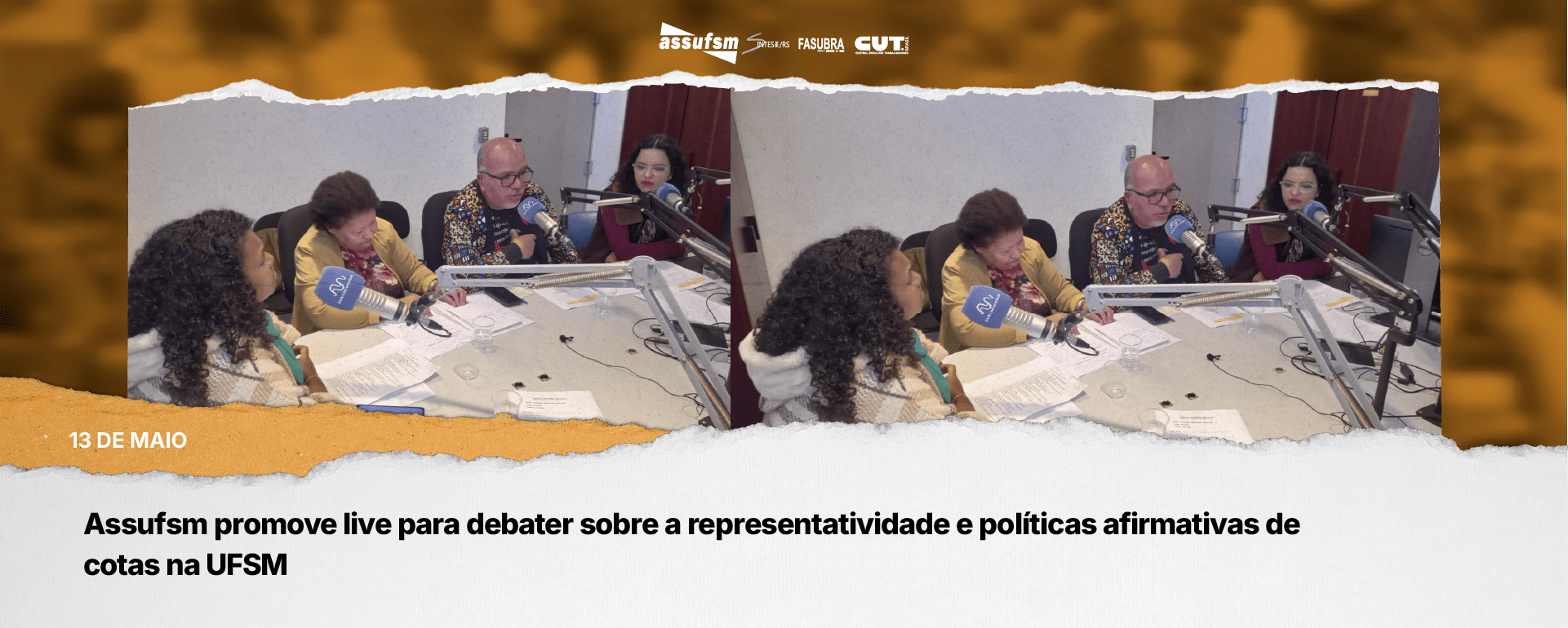 Assufsm promove live para debater sobre a representatividade e políticas afirmativas de cotas na UFSM