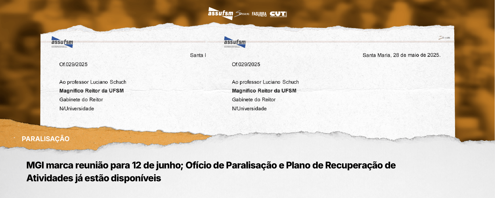 MGI marca reunião para 12 de junho; Ofício de Paralisação e Plano de Recuperação de Atividades já estão disponíveis