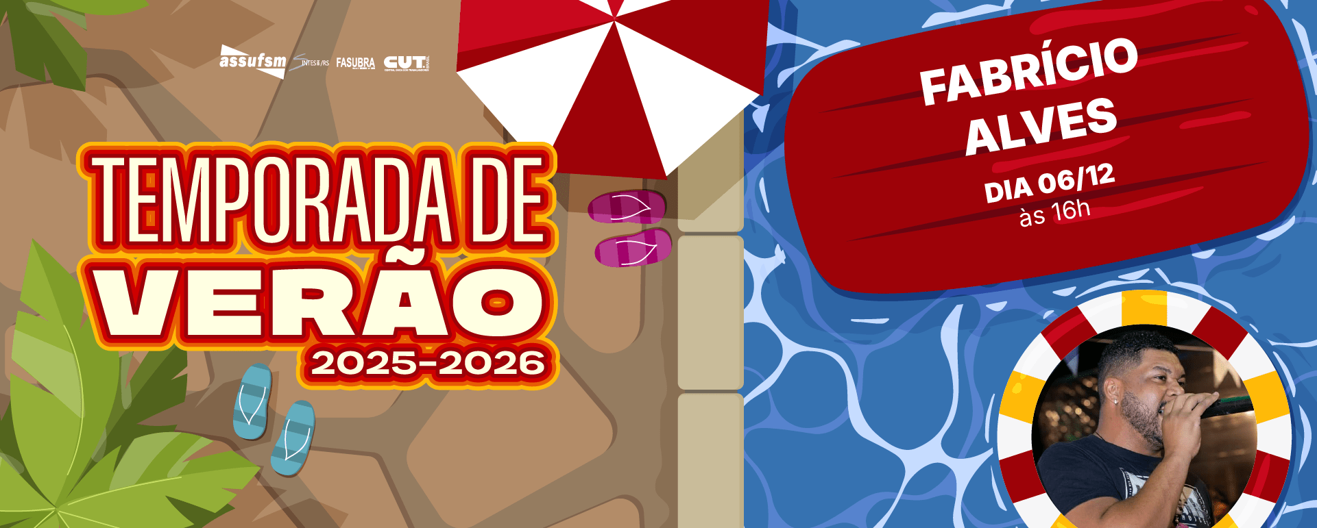 Assufsm tem Happy Hour na Sede Campestre, aos sábados, para os filiados(as) e convidados(as); confira a atração do dia 6