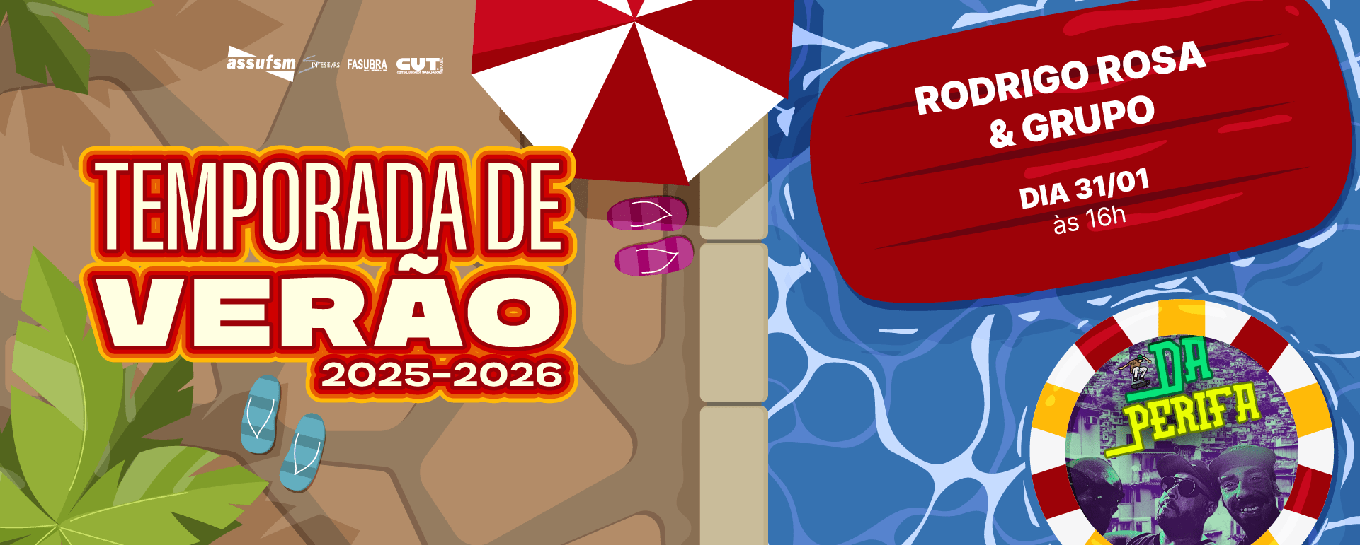 Happy Hour na Assufsm no dia 31 de janeiro com a banda Rodrigo Rosa e Grupo às 16h