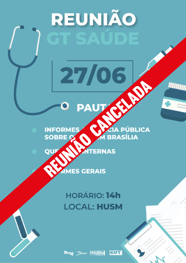 [CANCELADO] GT Saúde se reúne quarta-feira, 27