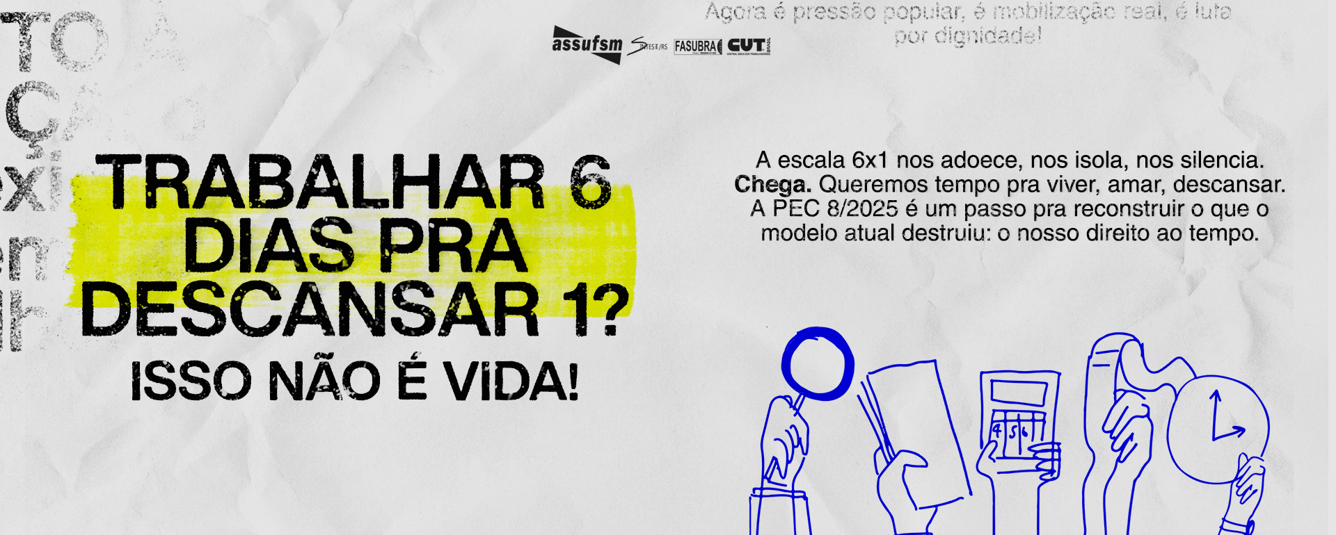 JORNADA 6×1: Trabalhar 6 dias pra descansar 1? Isso não é vida!