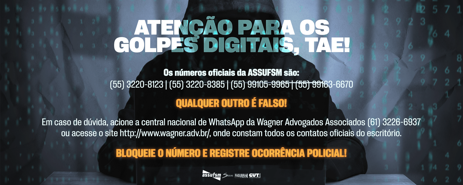 ATENÇÃO PARA OS GOLPES DIGITAIS, TAE!