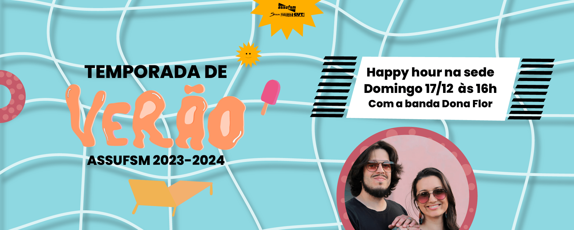 Domingo tem Happy Hour na Sede Campestre da Assufsm, com Banda Dona Flor