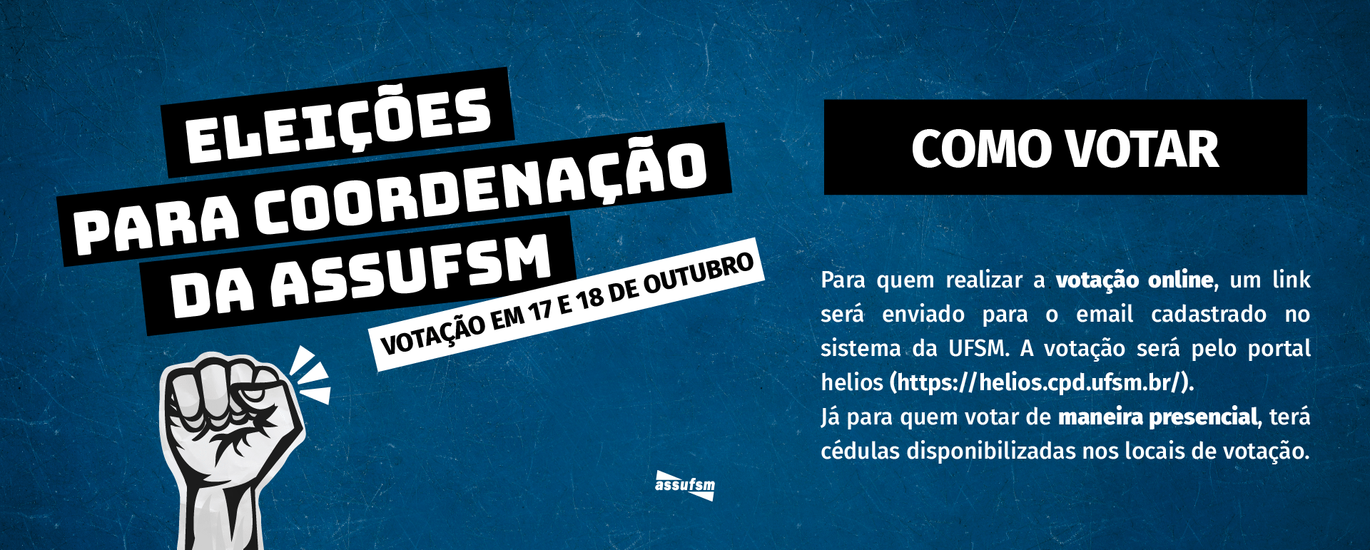 ELEIÇÕES 2023 ASSUFSM: CPD disponibiliza tutorial para votação online