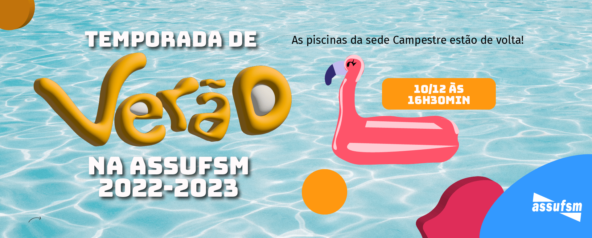 PISCINAS ABERTAS: Assufsm reabre a Temporada de Verão 2022/2023 no próximo sábado (10)