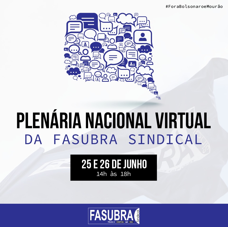 Plenária Nacional Virtual da FASUBRA será dias 25 e 26 de junho