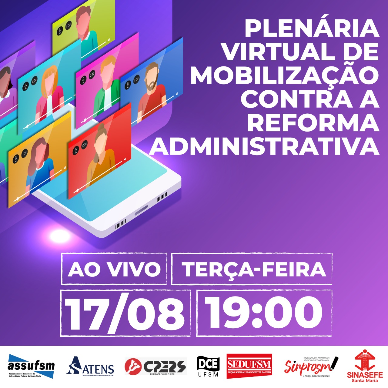 Entidades fazem plenária virtual contra a Reforma Administrativa