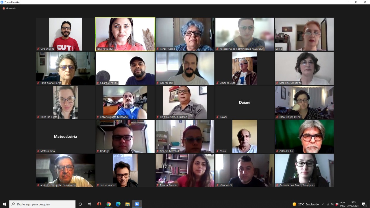 “O debate que travamos é a forma/condição (segura) para retornarmos presencialmente”, afirmam Coordenadoras Gerais da Assufsm em Assembleia Geral Virtual