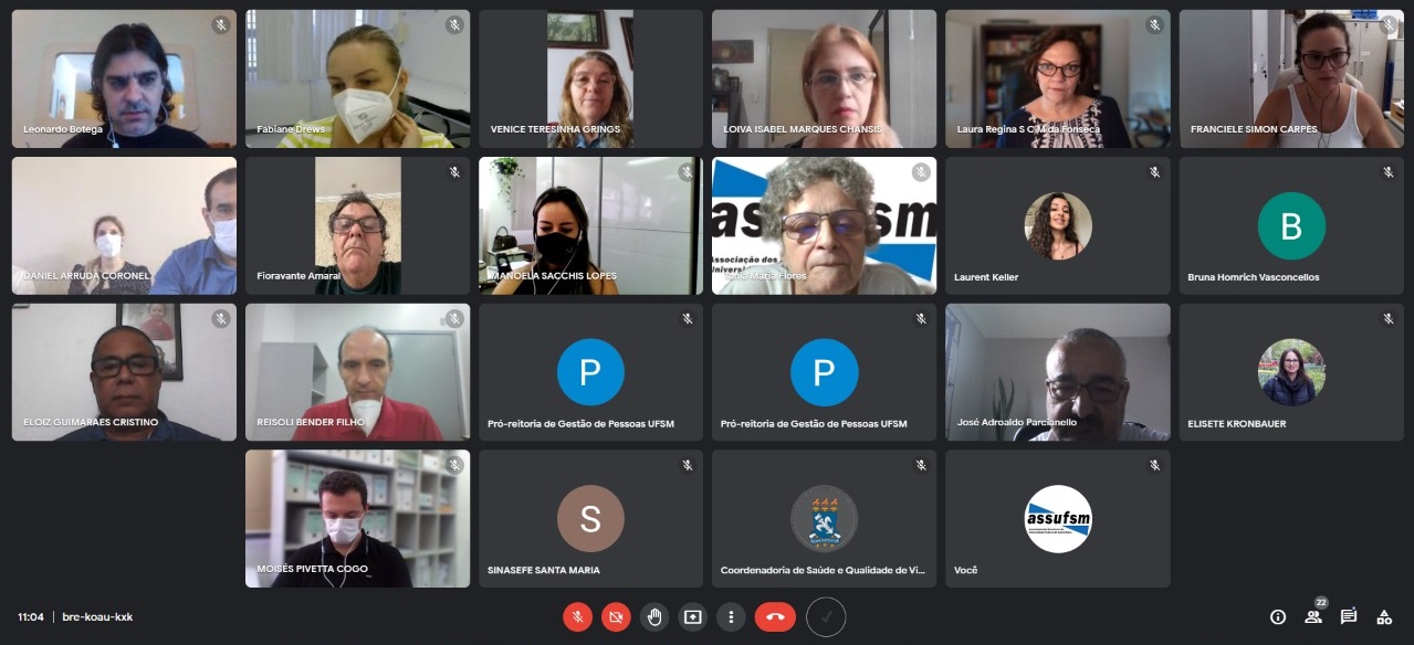 Assufsm e Entidades Sindicais se reúnem virtualmente com PROGEP em histórico espaço de diálogo