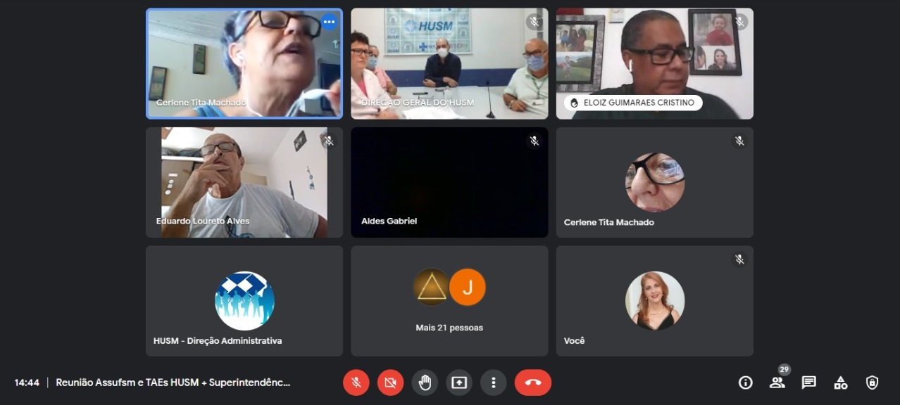 Assufsm realiza nova reunião com gestão do HUSM, TAEs e PROGEP para debater sobre Flexibilização de Jornada de Trabalho