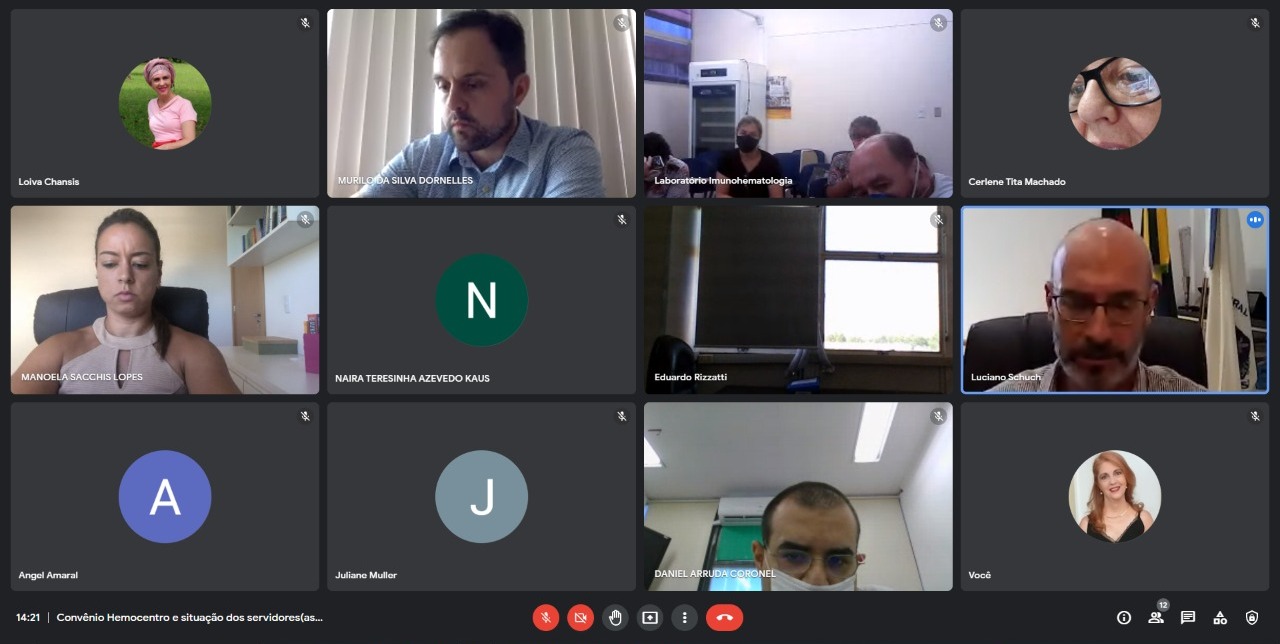 Assufsm realiza reunião virtual com PROGEP e Reitoria da UFSM sobre Hemocentro