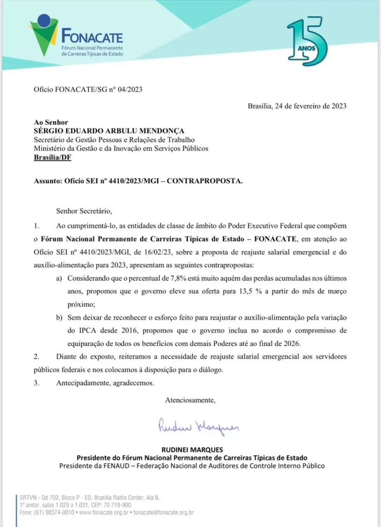 Campanha Salarial: Entidades apresentam contraproposta de 13,5%