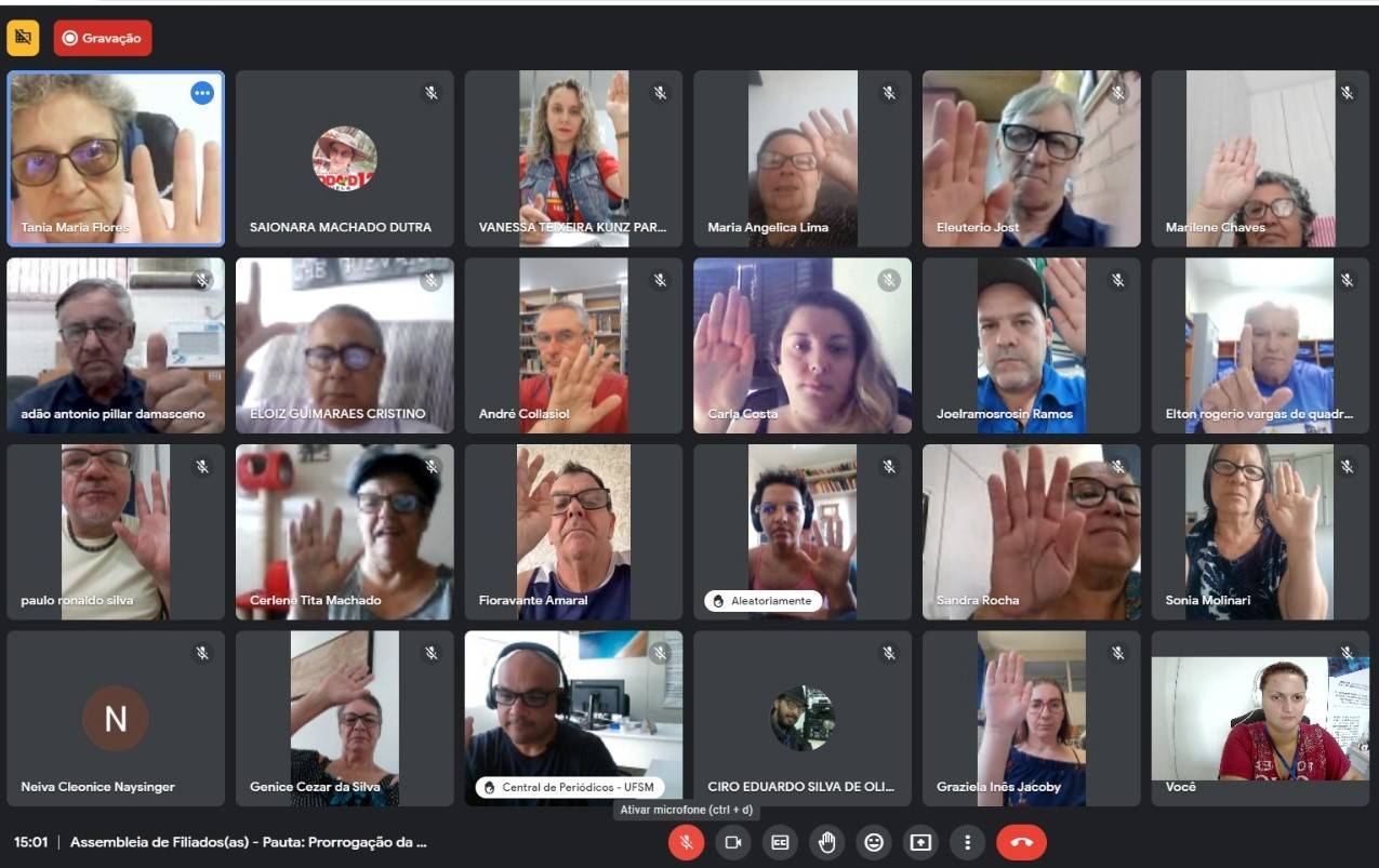 Assembleia de Filiados(as) aprova prorrogação de mandato, por unanimidade