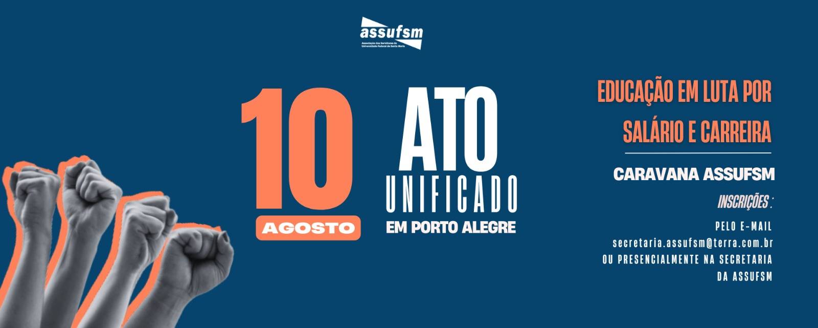 Caravana da Assufsm para o Ato Unificado no dia 10 de agosto