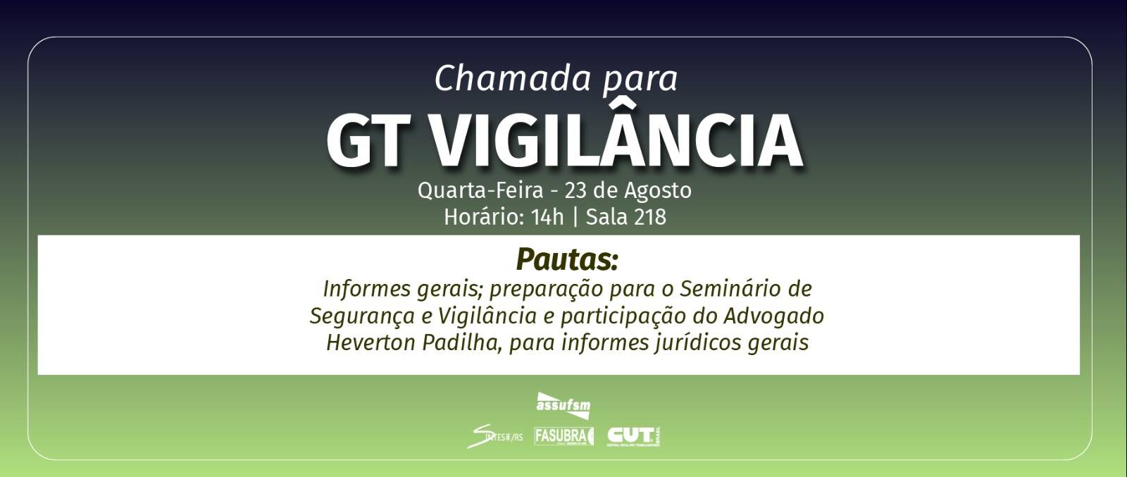 GT Vigilância da Assufsm tem encontro marcado para dia 23 de agosto