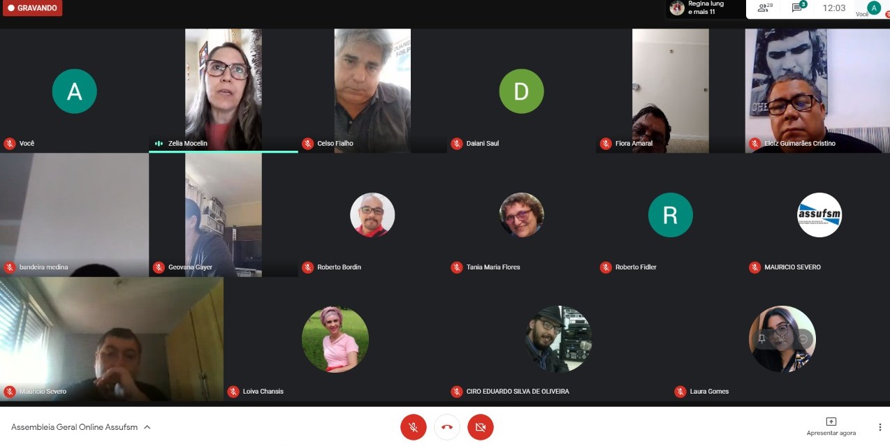 Assembleia Geral Online da Assufsm prorroga mandato da atual gestão e retira delegados(as) para a Plenária da Fasubra