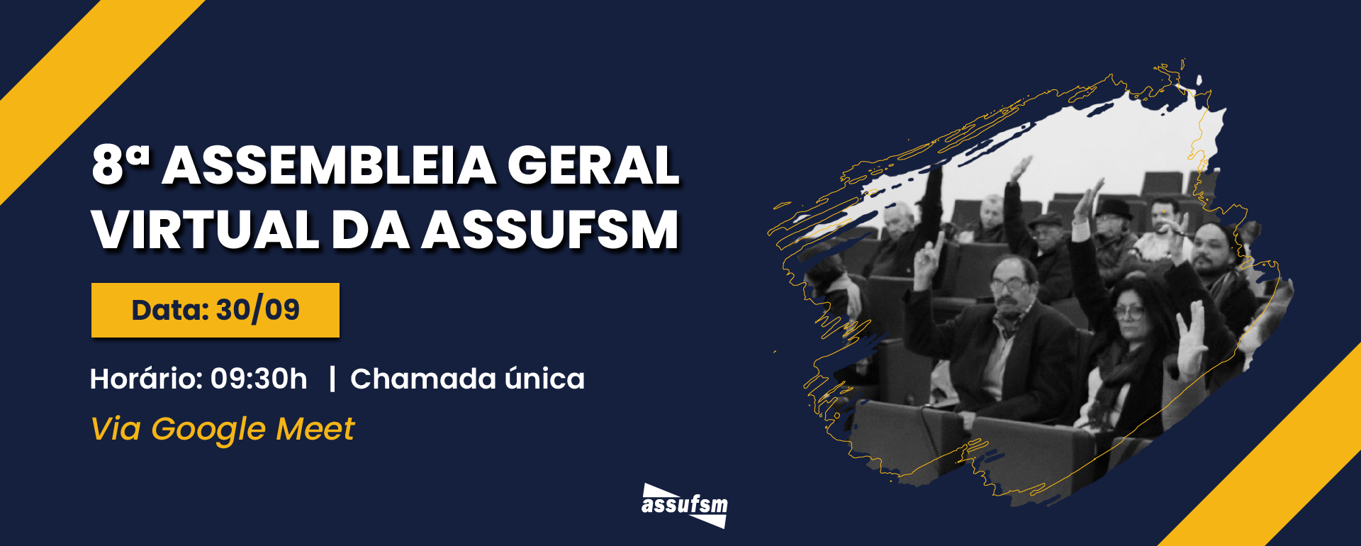 Link para a 8ª Assembleia Geral Virtual da Assufsm é divulgado