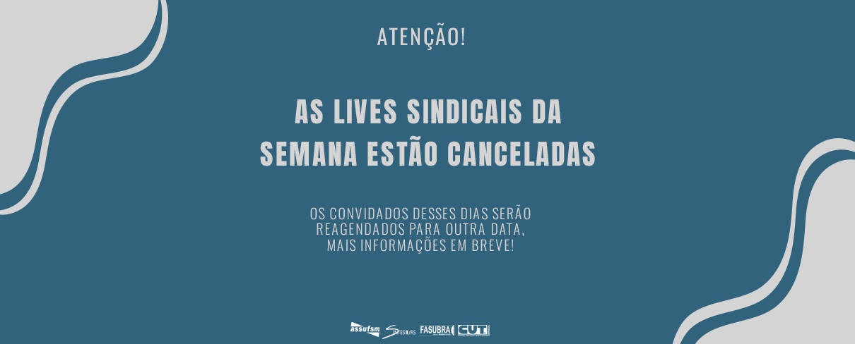 Lives dessa semana SUSPENSA!