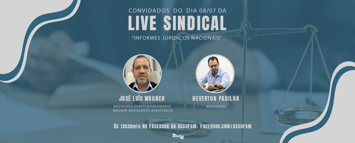Live Sindical contará com a participação do advogado José Luis Wagner
