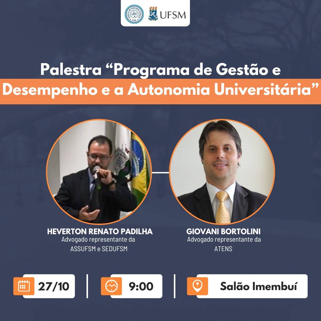 Entidades sindicais promovem palestra sobre PGD e Autonomia Universitária na Semana do Servidor