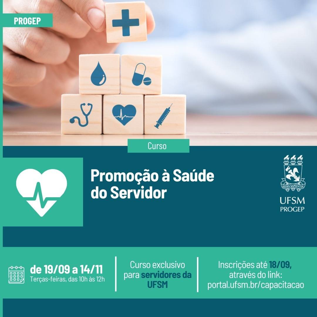 PROGEP tem inscrições abertas para curso de promoção à Saúde do Servidor(a) Público(a) até 18/09