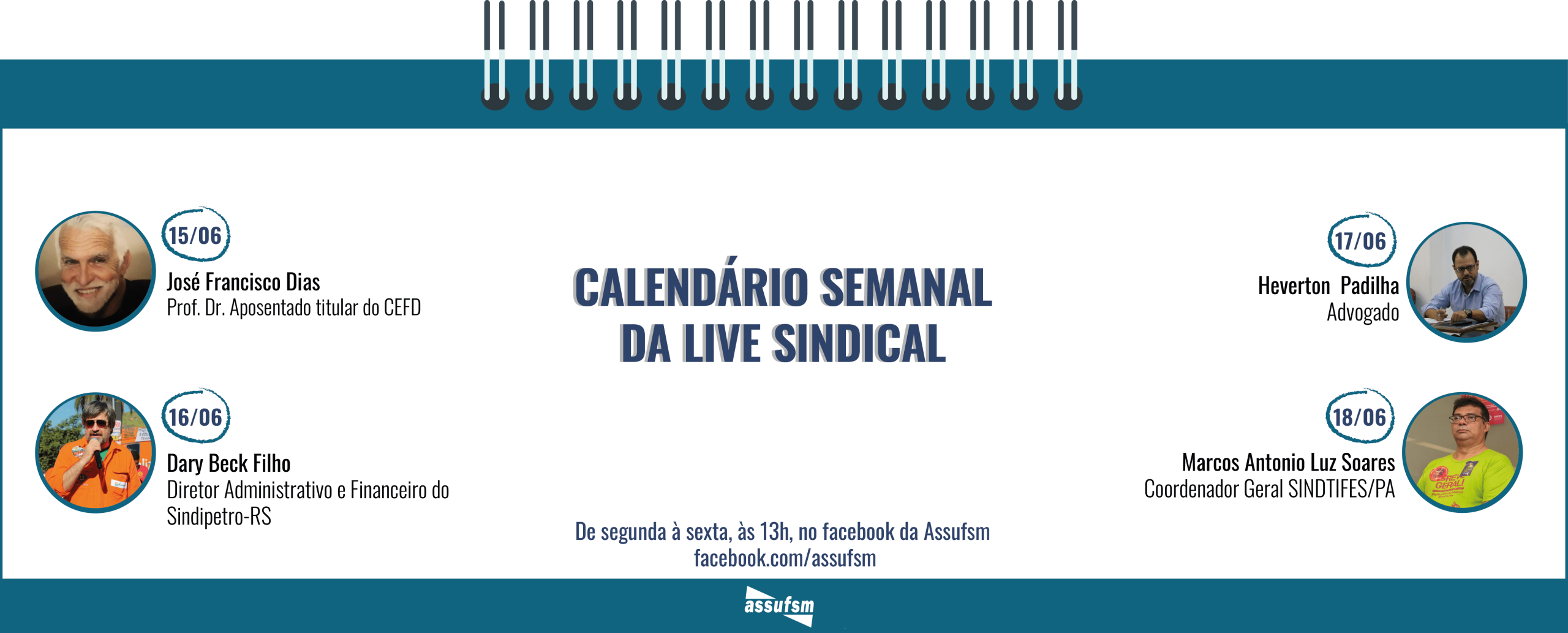 Confira a programação da Live Sindical da Assufsm