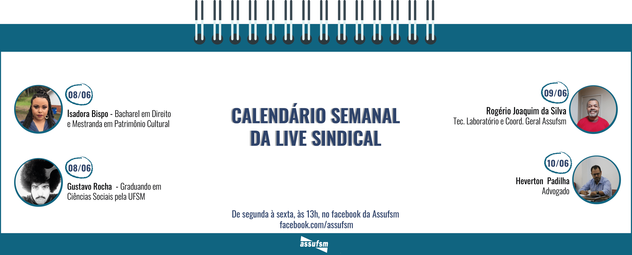 Confira a programação da Live Sindical da Assufsm