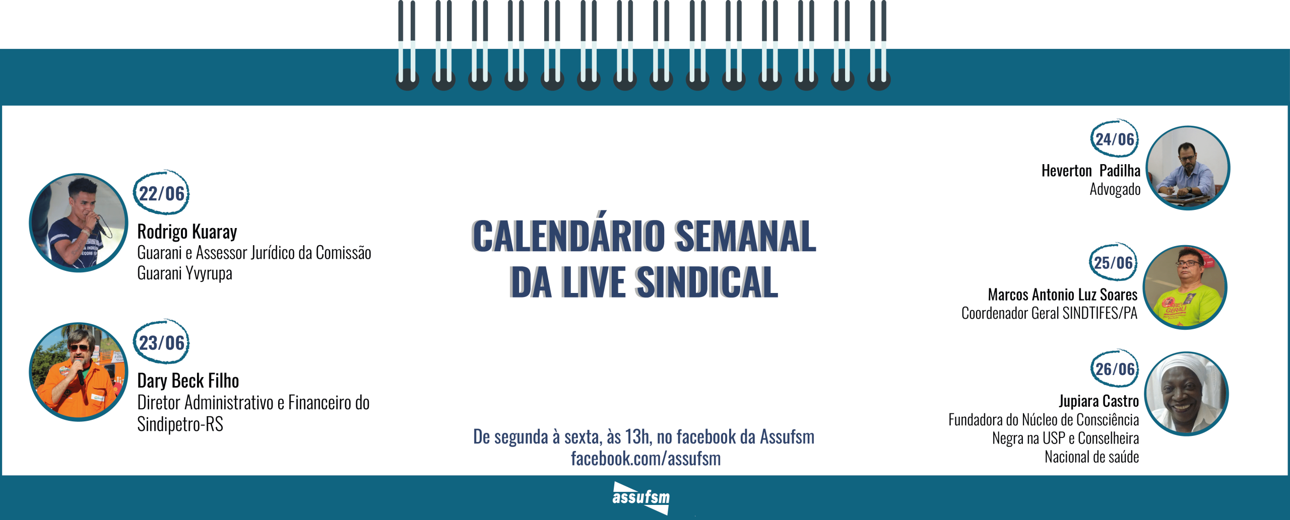 Confira a programação da Live Sindical da Assufsm