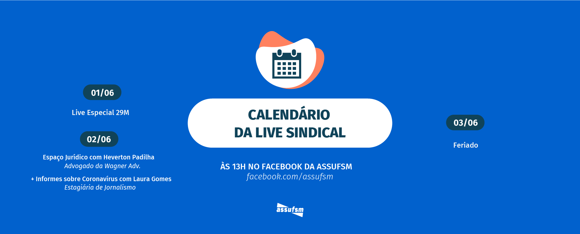 Confira o calendário da Live Sindical para a próxima semana