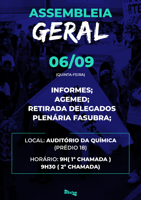 Assembleia Geral vai definir delegados e delegadas para Plenária da Fasubra