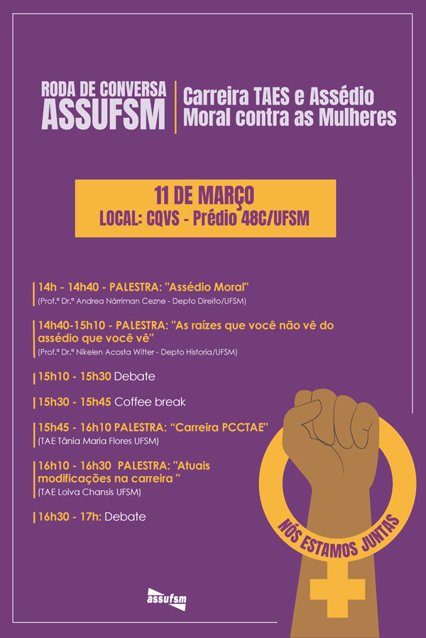 Assufsm promove roda de conversa no dia 11