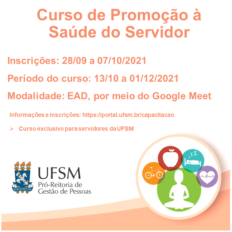 Abertas as inscrições para o Curso de Promoção à Saúde do e da Servidora