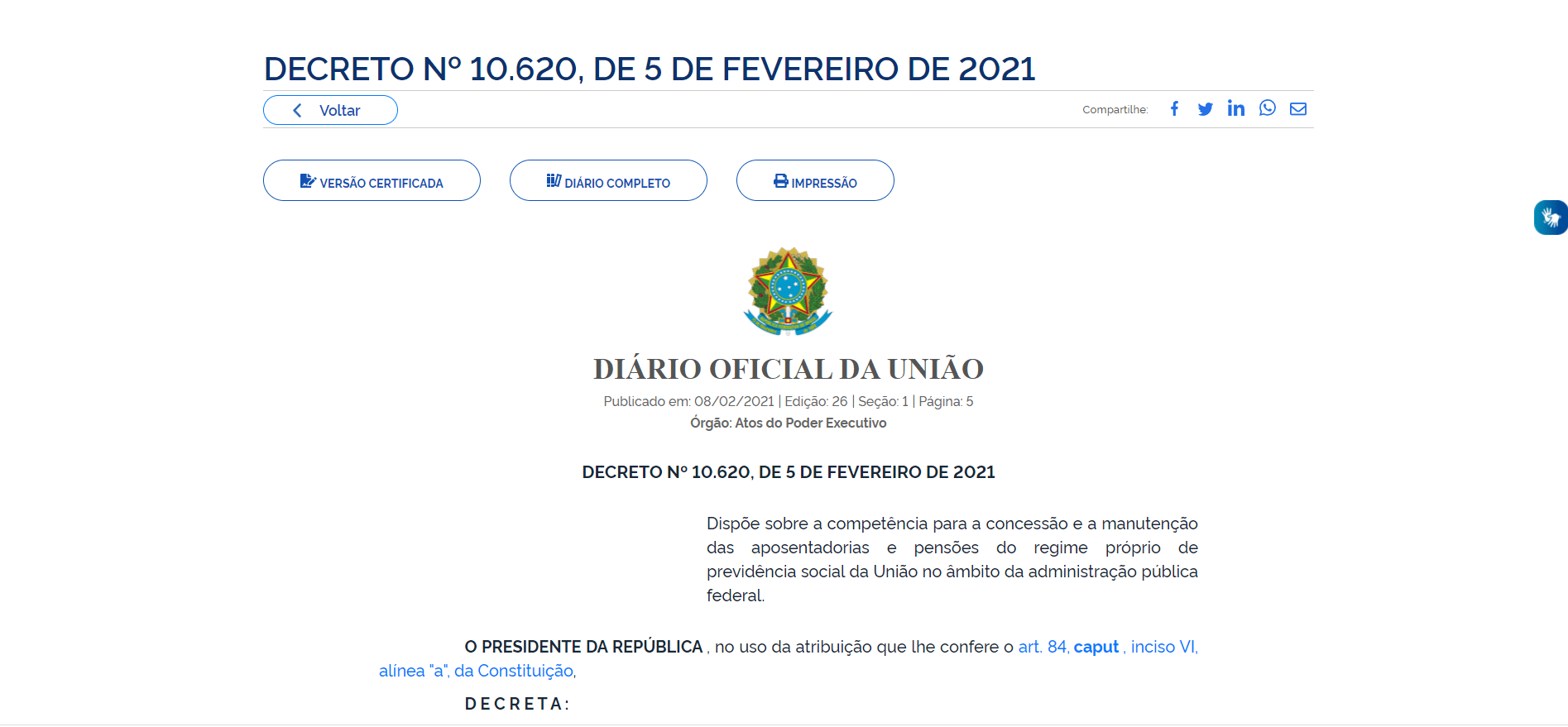 Decreto 10.620 e Portaria 8.374 – A hora de lutar é agora!