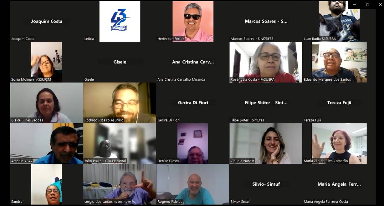 DN da FASUBRA realiza reunião ampliada com dirigentes de base