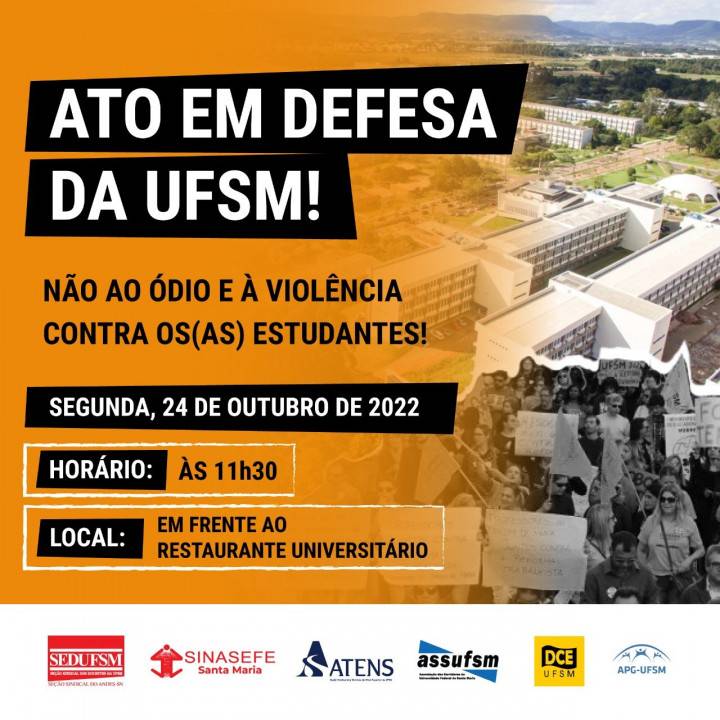 Ato em resposta ao ódio e à violência contra os(as) estudantes acontece na próxima segunda-feira (24)