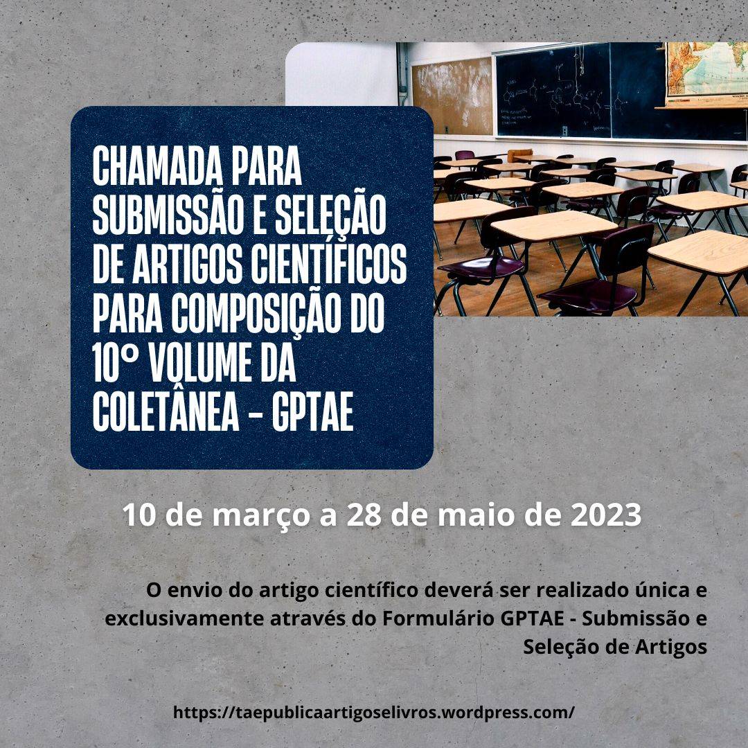 GPTAE abre inscrições para submissão de artigos científicos