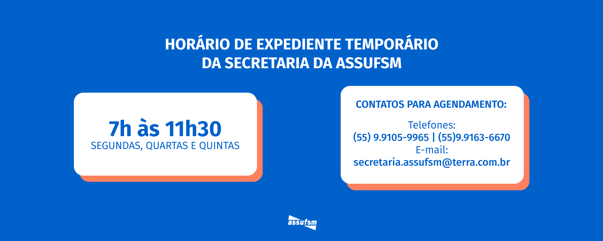 Secretaria informa: Atente-se para novos horários de atendimento presencial